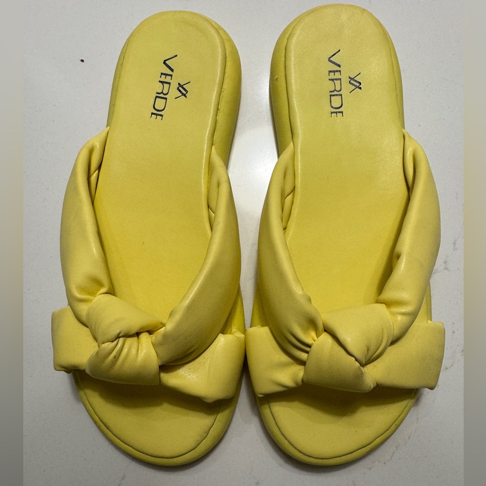 Women's Yellow Slide Sandals